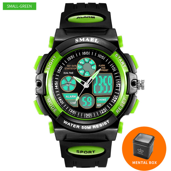 SMAEL Digital Watches Kids Dive 50M Water Resistant Wrist Watch Children S Shock Watch 0508 LED Clock Kids Sport Watch for Boys