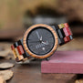 BOBO BIRD Luxury Designer Auto Date Colors Wooden Watches for Men Handmade Quartz Wrist Wristwatches relogio masculino C-P14- 1
