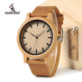 BOBO BIRD A16 Men Design's Analog Bamboo Wood Watches Men Top luxury brand With Real Leather Strap For Gift