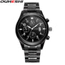 Calendar Function Watches Brand OUKESHI New Arrival Business Men Stainless Steel Quartz Wristwatches Relogio Masculino OKS27