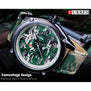 CURREN Army Fashion Military Design Green Nylon Band Waterproof Luminous Hands Mens Watch Top Brand Luxury Quartz Sport Watches