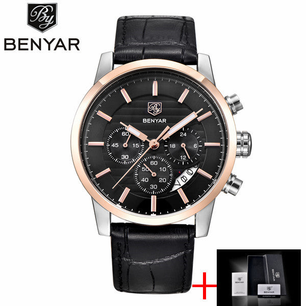 Reloj Hombre 2017 BENYAR Fashion Chronograph Sport Mens Watches Top Brand Luxury Military Quartz Watch Clock Relogio Masculino