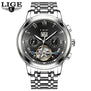LIGE Men Watches New Top Brand Luxury Automatic Mechanical Watch Business Waterproof Sport Clock Men Watches Relogio Masculino