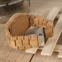 BOBO BIRD WD27 Bamboo Wooden Watch for Men Unique Lug Design Top Brand Luxury Quartz Wood Band Night Green Pointer Wrist Watches