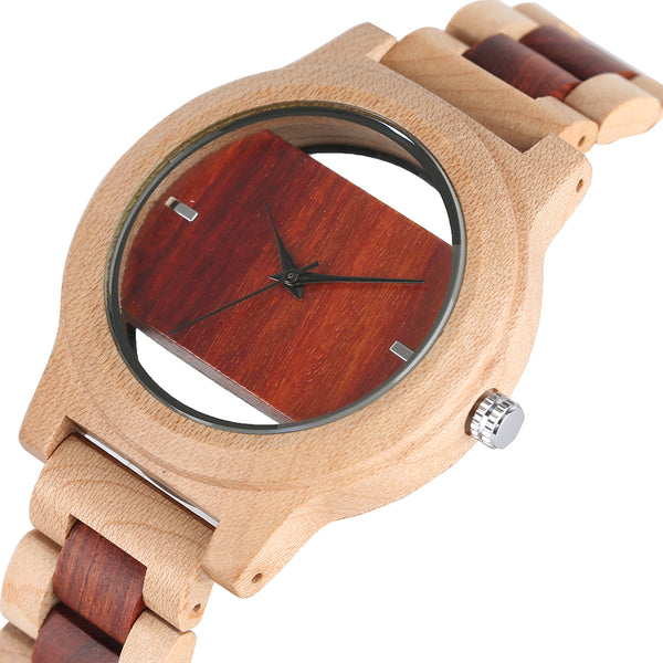 Top Luxury Full Bamboo Wood Quartz Watch Mens Hollow Analog Handmade Bracelet Sports Wristwatch Male Simple reloj de hombre 2017