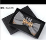 Korean Formal Mens Bow Tie With Metal Decorate Groomsman Groom Bow Ties For Men Wedding Party Bowtie Gift Box Butterfly Neckwear