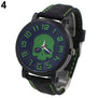 2015 Fashion Sports Men's Silicone Skull Punk Quartz Wrist Watch Wristwatch