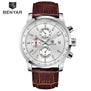 BENYAR Sport Watches Mens Chronograph Calendar Waterproof Male Clock Military Quartz Watch Luxury Relogio Masculino Gift Box