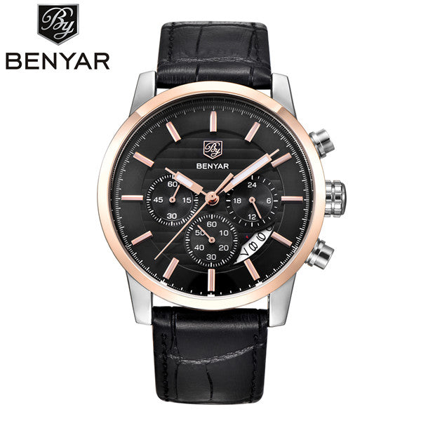 Reloj Hombre 2017 BENYAR Fashion Chronograph Sport Mens Watches Top Brand Luxury Military Quartz Watch Clock Relogio Masculino