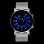 Hot Sale Fashion Binary Watch Men Digital Watch Stainless Steel Unique LED Watches Men's Watch Clock saat relojes reloj hombre