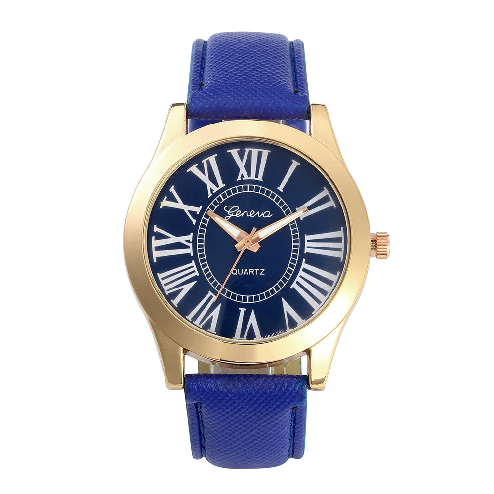 2018 new Simple Fashion male luxury watches famous brands Fashion casual Mens Geneva Leather Watch Men Analog Quartz Wrist Watch