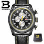 Hot Brand Watch 2017 New Waterproof Sports Military Watches Quartz Chronograph Wristwatch BINGER Men Watches relogio masculino