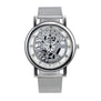 Fashion watch men Skeleton Watch Men Stainless Steel Mesh Band Quartz Wristwatch Clock Relojes Mujer Reloj Hombre dropshipping