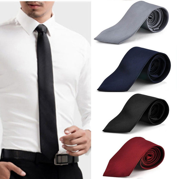 Fashion Gravata Classic Solid Plain Tie Jacquard Woven Men's Silk Suits Bow Ties Necktie