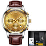 Gold LIGE Mens Watches Top Brand Luxury Fashion Casual Quartz Watch Men Military Sport Waterproof Wristwatch Relogio Masculino