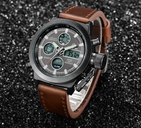 Top Brand Luxury Men Swimming Quartz Analog Outdoor Sports Watches Military Relogio Masculino Male Clock Hour With Leather Strap