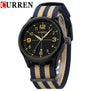 Curren Watches Men Top Brand Luxury Nylon Strap Wristwatches Men's Quartz Sports Watches relogio masculino 8195