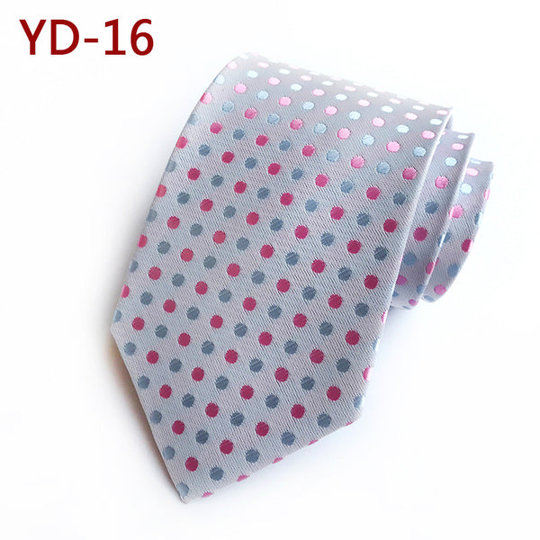 Jbersee Mens Ties silk Tie Slim Business Wedding Necktie Blue Ties Men Polka Dot Ties for Men Gravata 8cm LD8057