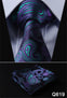 Pocket Square Classic Party Wedding Floral 3.4" Silk Wedding Mens Extra Long Tie XL Necktie Handkerchief Set #Q6