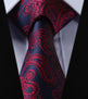 TF2005B8 Blue Floral Paisley 3.4" 100% Silk Jacquard Woven Classic Man's Tie Necktie