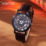 2017 New Brand Luxury Fashion Casual Leather Men Skeleton Watch Women Dress Wristwatch Steel Quartz Hollow Watches Men TEMPTER-2