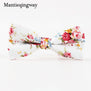 Mantieqingway Floral Printed Cotton Bowtie for Men Wedding Gentlemen Skinny Bow Tie Suits Tie Gravatas Slim Bowknot Cravats