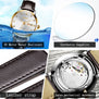 JSDUN Watch men Mechanical Watches Waterproof relogio masculino Japan Automatic Movement Date Week Leather Watches Clock saat