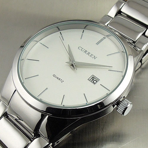 2016 CURREN NEW FASHION QUARTZ WATCHES HOURS CLOCK DATE DAY WATER SILVER HAND SPORT MILITARY MEN STEEL WRIST WATCH