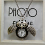 2017 Vintage Style Retro Slide Owl Pendant Long Necklace Analog Pocket Watch Gift Z109 5Down
