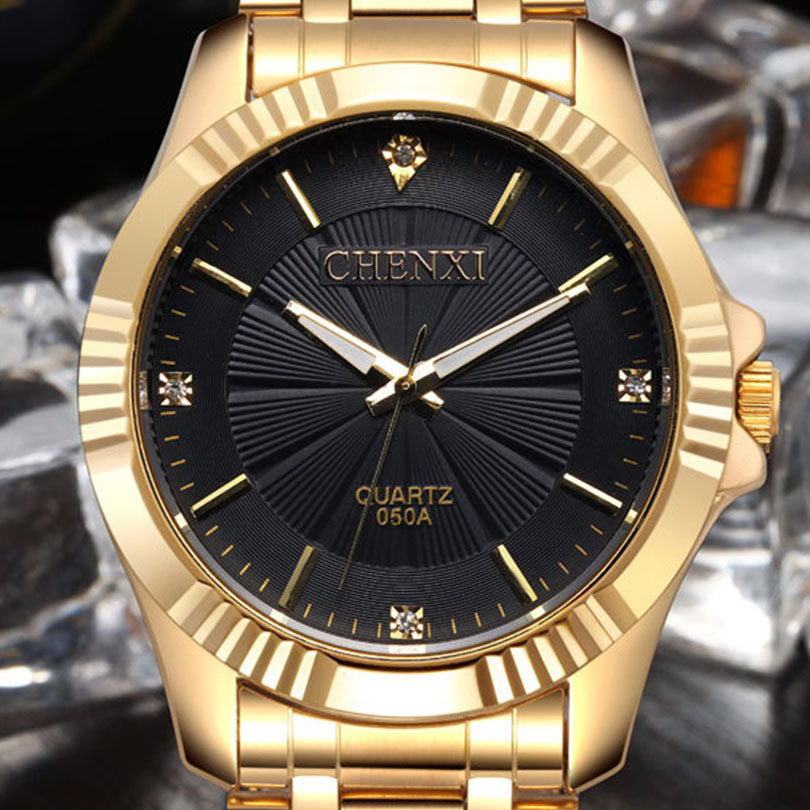 2018 CHENXI Gold Watch Men Famous Top Brand Luxury Quartz Wrist Watches Men Golden Clock Quartz-Watch Hodinky Relogio Masculino