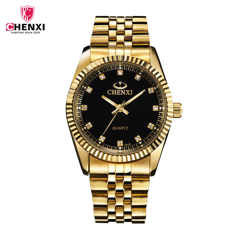CHENXI Golden Quartz watches saat erkekler cheap mens watch brand luxury reloj hombire 2017 Clock men relogio masculino 42