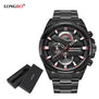 LONGBO Top Brand Pilot Military Sport Men Quartz Watch Dynamic Fashion Wristwatch Full Steel Waterproof Clock Relogio Masculino