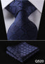 Check 3.4" Silk Fashion Mens Extra Long Tie Necktie Handkerchief Set #Q5 Pocket Square Classic Party Wedding