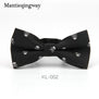 Mantieqingway Novelty Men's Polyester Silk Bow Tie Skull Bowtie for Tuxedo Banquet New Design Bowknot Ties for Wedding Groom