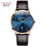 Men luxury brand quartz watches leather strap minimalist ultra-thin waterproof watch fashion wrist watch with high quality