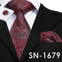 SN-1518 New Arriving Ties Men Fashion 2017 Hi-Tie Design Royal Blue Neck Tie Pocket Square Cufflinks Set for Mens Business Party