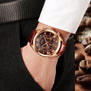 2017 luxury brand newFashion Leather Strap Multifunction Watches Men Quartz Watch Waterproof Wristwatches Male Table Relojes