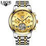 LIGE Men Watches New Top Brand Luxury Automatic Mechanical Watch Business Waterproof Sport Clock Men Watches Relogio Masculino