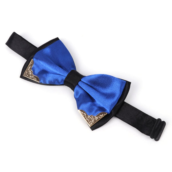 Men Bow Tie Polyester Suit Necktie Party Wedding Metal Novelty Classic Pre Tied