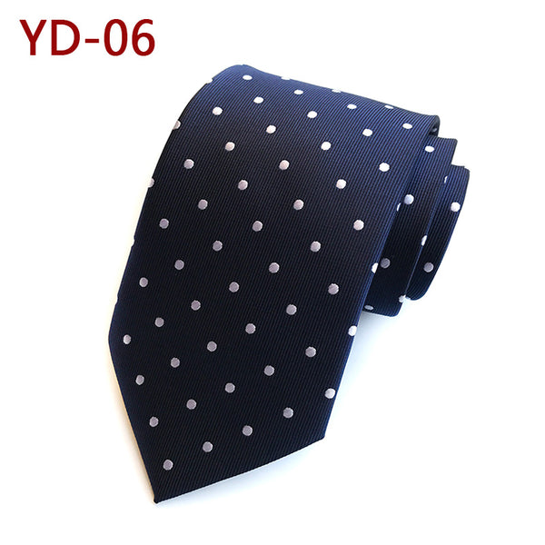 Jbersee Mens Ties silk Tie Slim Business Wedding Necktie Blue Ties Men Polka Dot Ties for Men Gravata 8cm LD8057