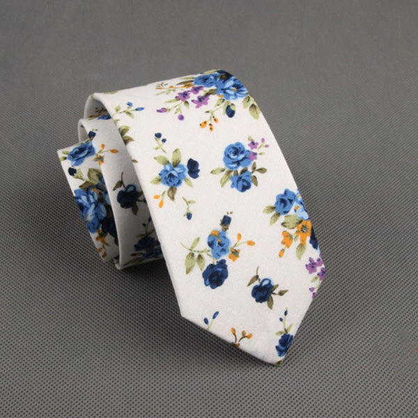 Mantieqingway Business Ties For Men Wedding Fashion Cotton Floral Necktie Tie Printed Skinny Mens Ties Slim 6cm Gravata Brand