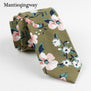 Mantieqingway 7cm Animals Birds Pattern Neck Ties For Mens Cotton Floral Necktie for Wedding Skinny Gravata Masculina Cravat