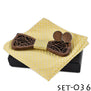 ZDJMEITRXDOOW wooden bow Tie set and Handkerchief Bowtie Necktie Cravate Homme Noeud Papillon Man Corbatas Hombre Pajarita