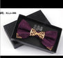 Korean Formal Mens Bow Tie With Metal Decorate Groomsman Groom Bow Ties For Men Wedding Party Bowtie Gift Box Butterfly Neckwear