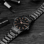 Hannah Martin Mens Watches Top Brand Luxury Men's Watch Men Watch Auto Date Watches Waterproof Full Steel Clock erkek kol saati
