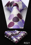 Polka Dot 3.4" 100%Silk Wedding Jacquard Woven Men Tie Necktie Pocket Square Handkerchief Set Suit #RD1