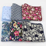 Hankerchief Scarves Vintage Cotton Hankies Men's Pocket Square Handkerchiefs Rose Flower Paisley