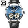 Switzerland watches men luxury brand BINGER sapphire Water Resistant toubillon full steel Mechanical Wristwatches B-8607M-4