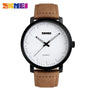 SKMEI Men Fashion Watches Casual Genuine Leather Strap Quartz Wristwatches 30M Waterproof Luxury Watch Relogio Masculino 1196