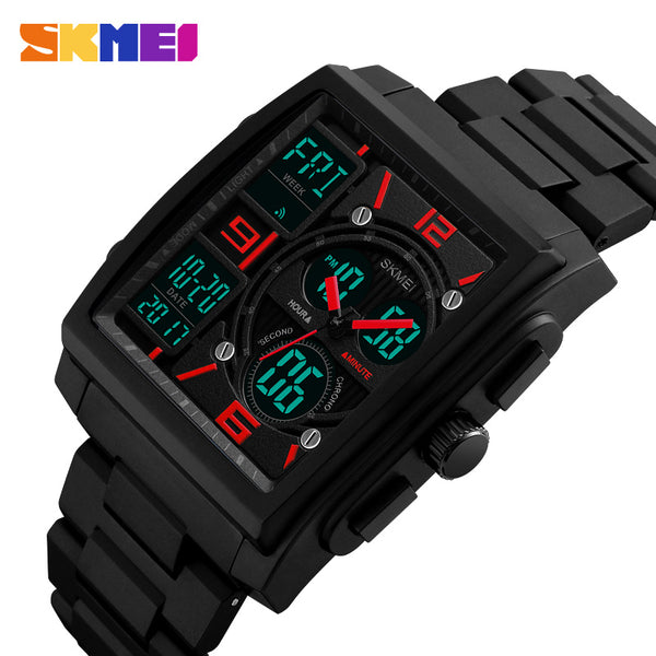 SKMEI Chrono Quartz Men Wristwatches Outdoor Sport Watch Led Digital Chronograph 50M Waterproof Watches 1274 erkek kol saati